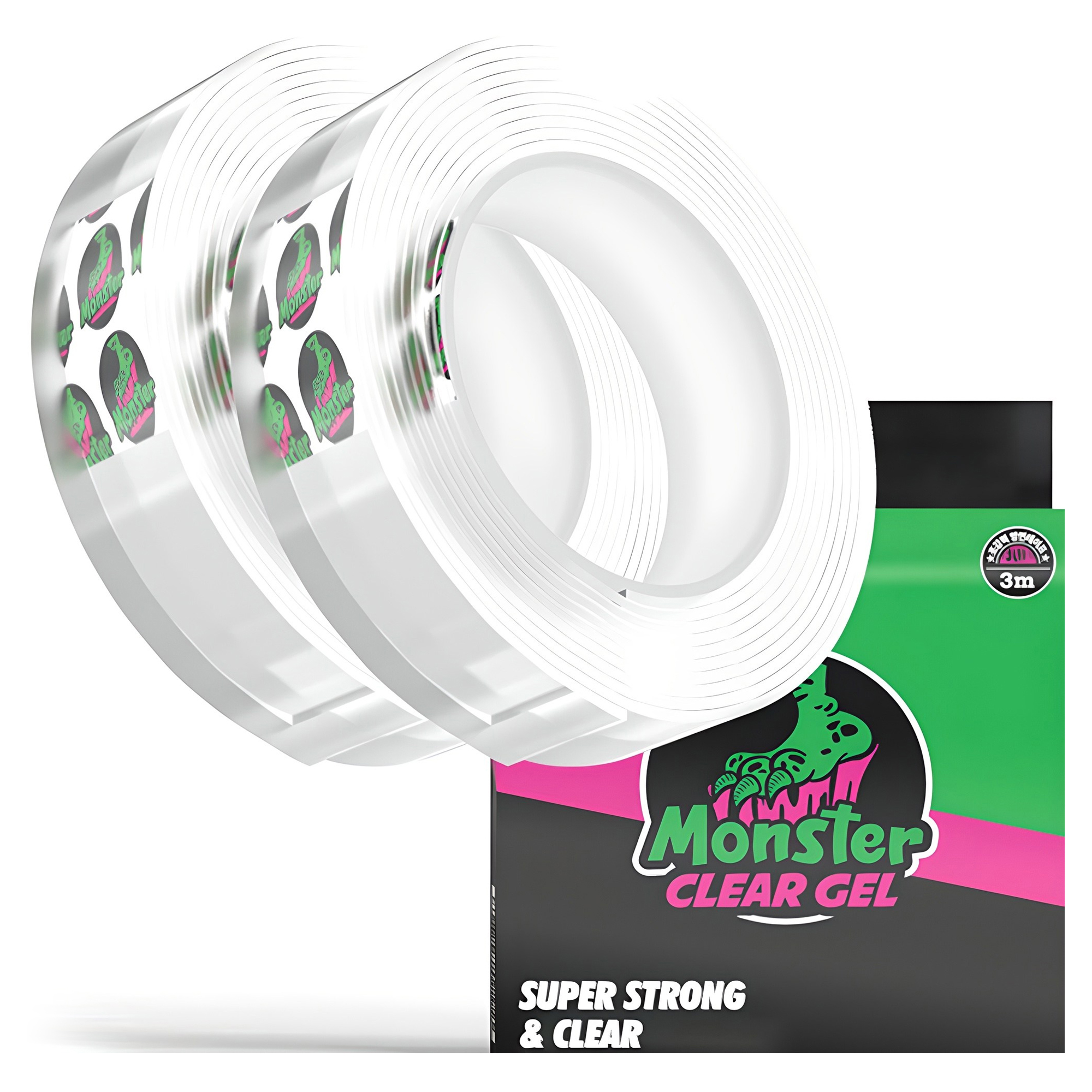 몬스터겔 실리콘 양면테이프 30mm x 3m, 투명, 2개 20,930원