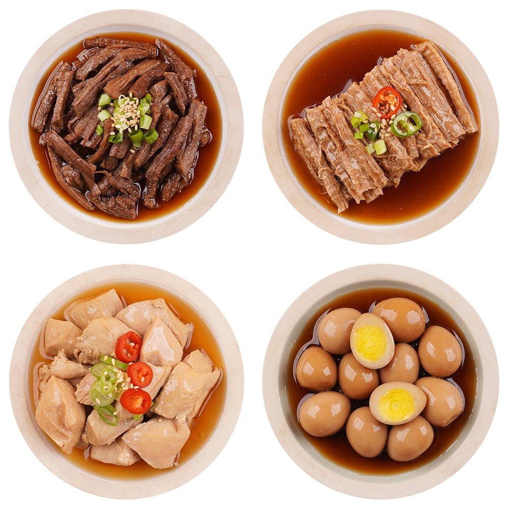 모두의집밥 대표 수제 장조림 맛보기 4종 소고기장조림 메추리알장조림 닭가슴살장조림 돼지고기장조림, 1세트, 880g 22,000원