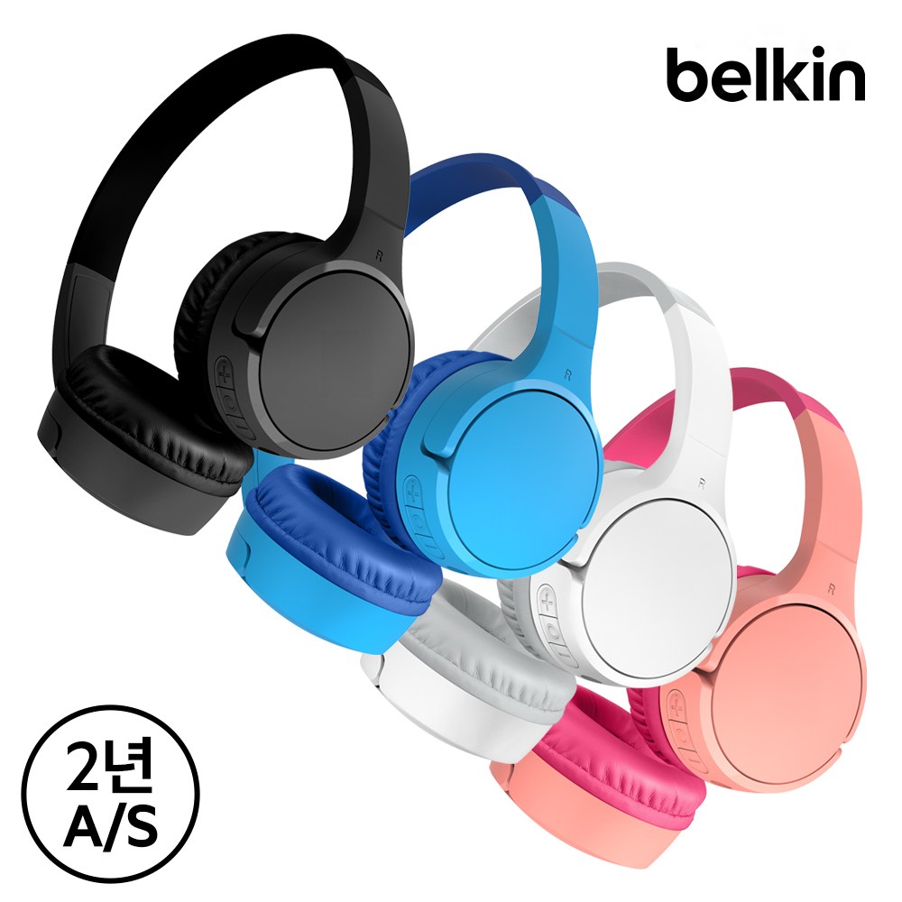 벨킨 사운드폼 미니 어린이 무선 블루투스 헤드폰 C타입 AUD002V3 39,900원