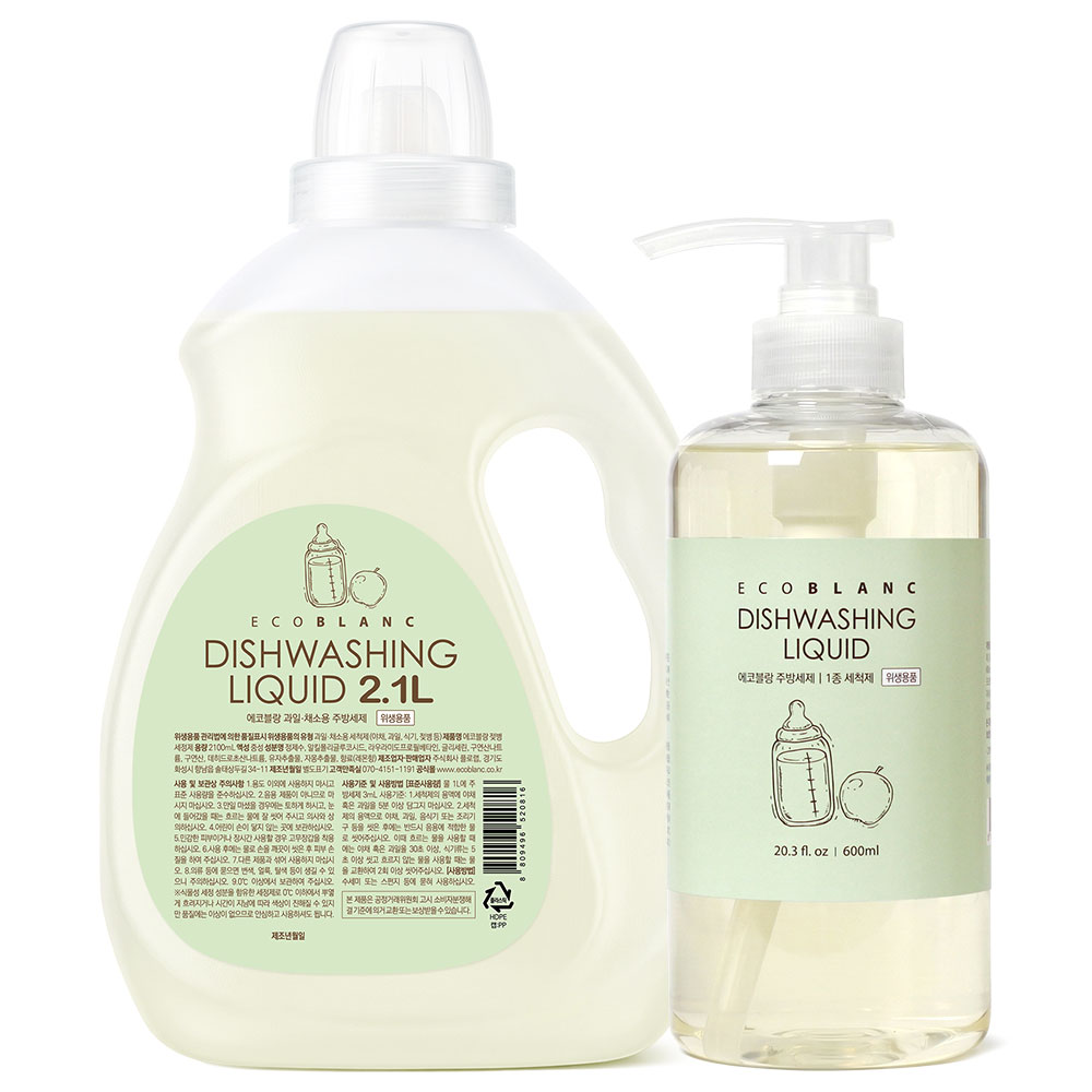 에코블랑 젖병세정제 주방세제, 1개, 2.7L 21,500원
