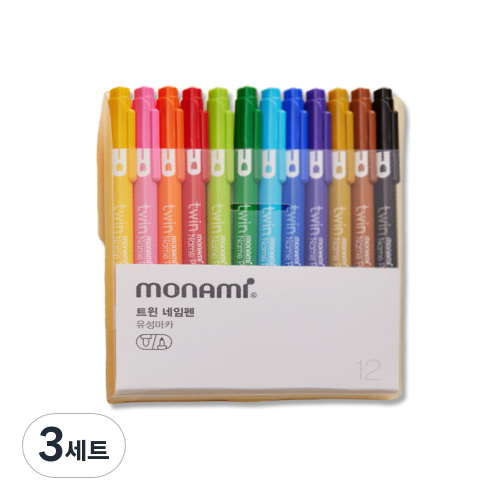 모나미 스페셜 트윈 네임펜 12색 세트 35,700원