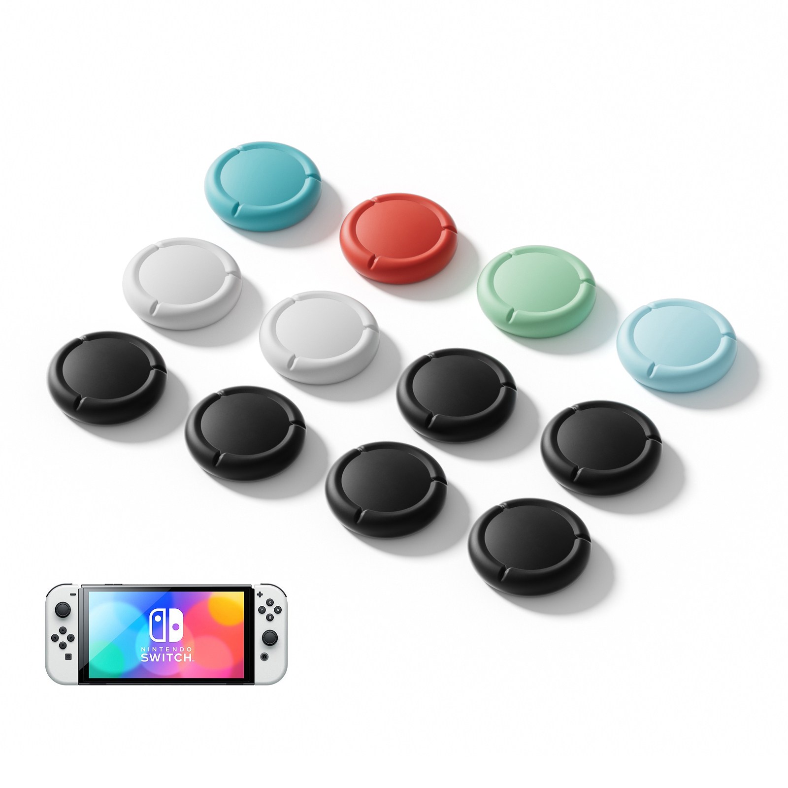 이이네 닌텐도 스위치 전용 조이스틱 교체 캡 조이콘 아날로그 스틱 커버 12p 세트, 1세트, 스틱갭 12개입, L1258 16,000원