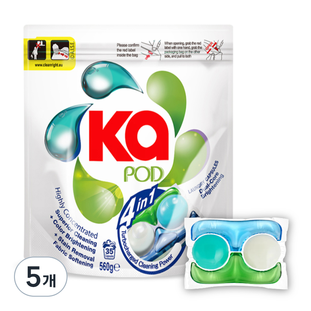 카포드 브라이팅 초고농축 세탁 섬유유연제겸용캡슐세제, 5개, 35개입 99,050원