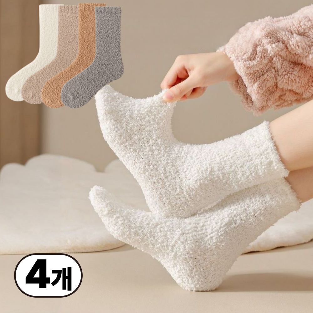 일상up 털빠짐 없이 편안한 무조임 기모 임산부 여성 수면양말 4종 8,800원