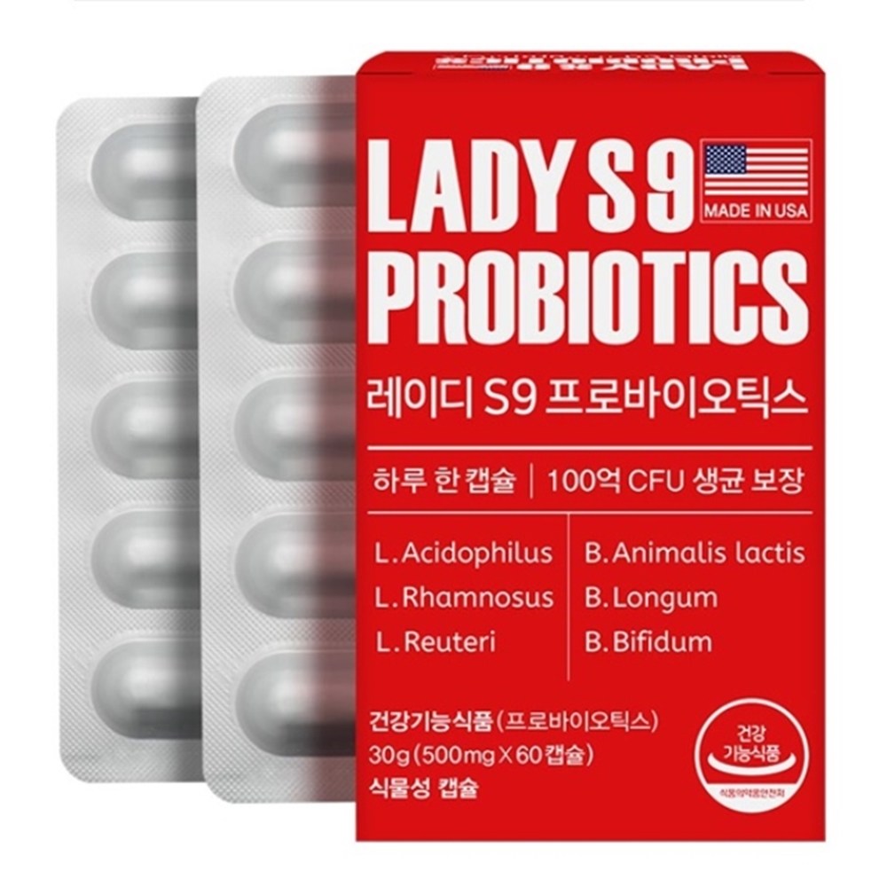 미국 레이디 S9 여성용 유산균 (60캡슐 2개월), 60정, 1개 25,900원