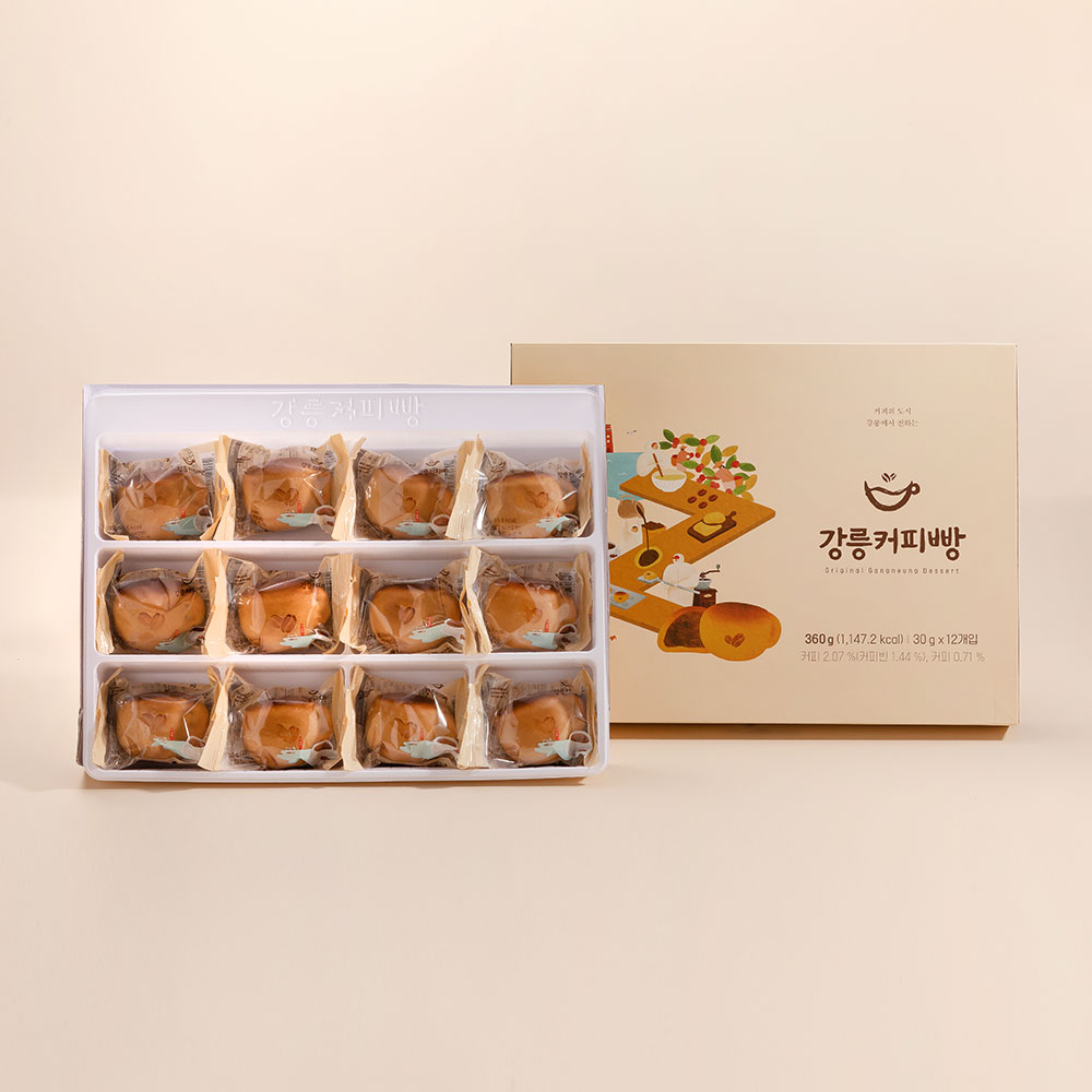 강릉 커피빵 (개별포장) 빵선물세트 디저트 간식, 1개, 360g 19,220원