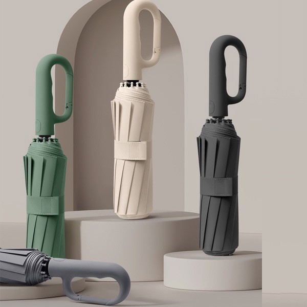 [모노테크] 1+1 (블랙+베이지) 카리비너 10k 이중창살 강풍 비바람 강한 튼튼한 3단 자동 우산 초대형 접이식 우산 자외선차단 암막 21,500원