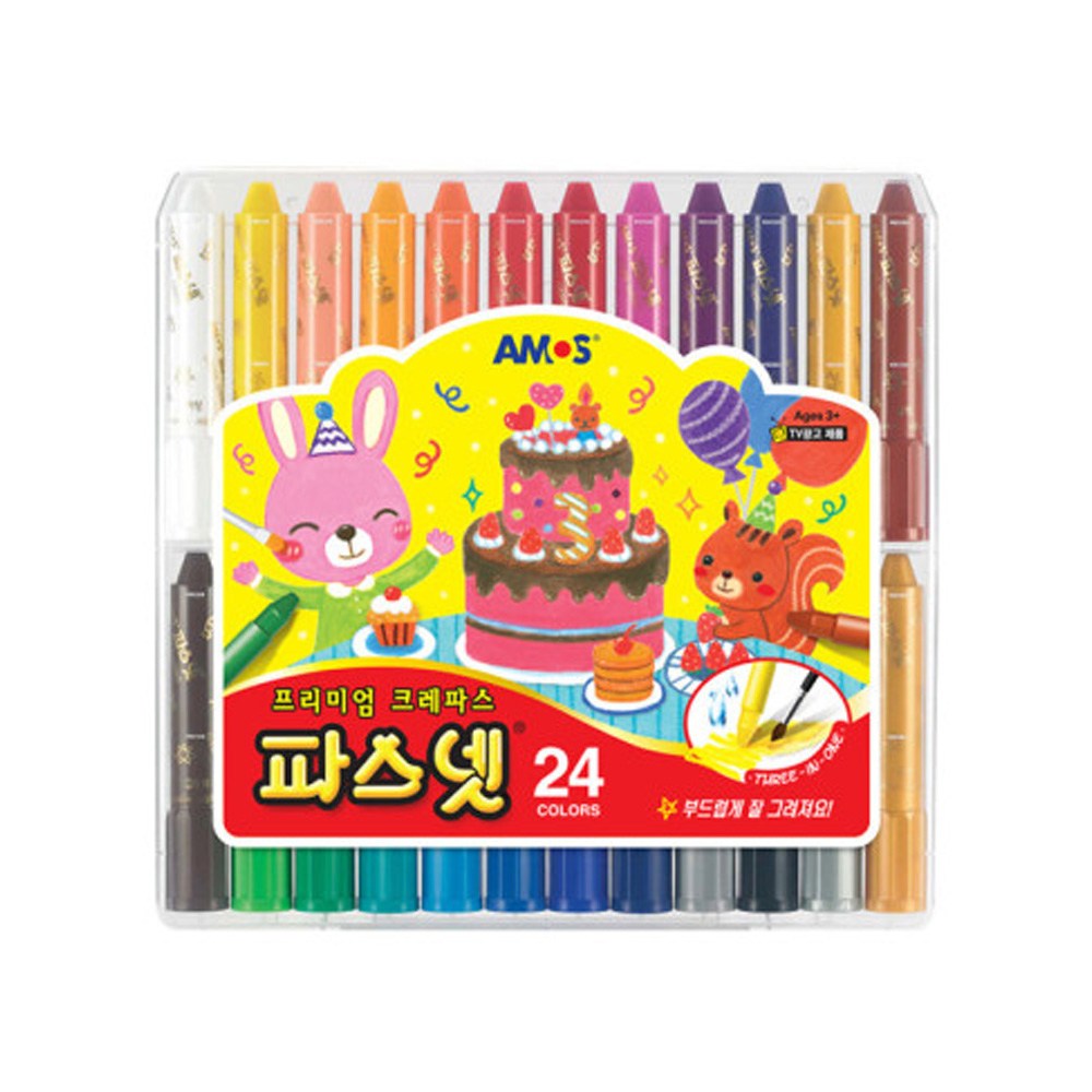 아모스 파스넷 크레파스 24색 13,600원