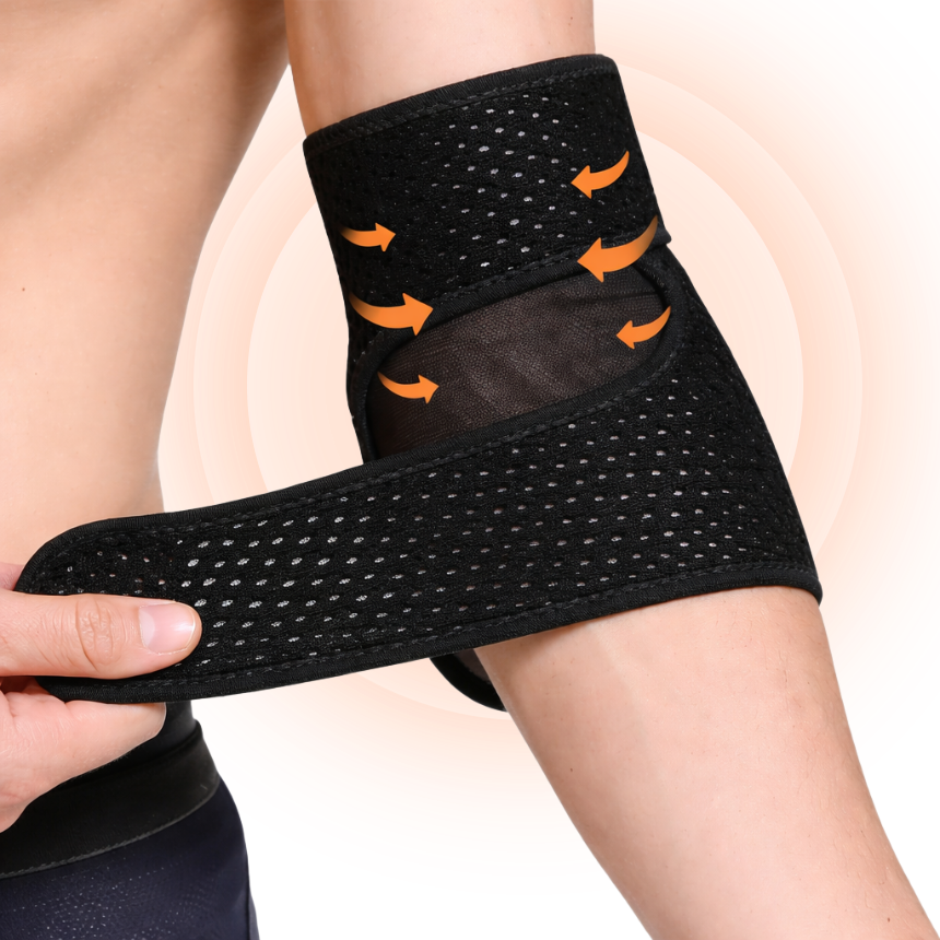 공온 편안한 고탄력 압박 팔꿈치 보호대, 블랙, 1개 14,000원