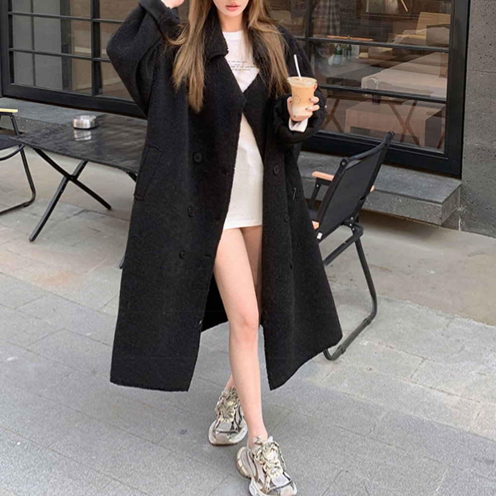 대박난박양 뽀글이양털 오버핏 더블 코트(세일) 69,800원