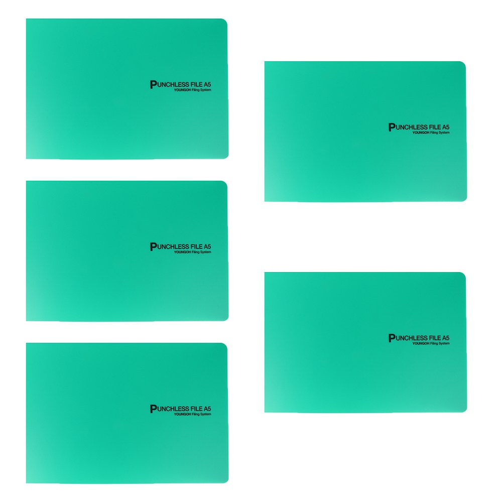 영오 PP세금철 세금계산서철 A5 펀치리스, 5개, 녹색 3,500원