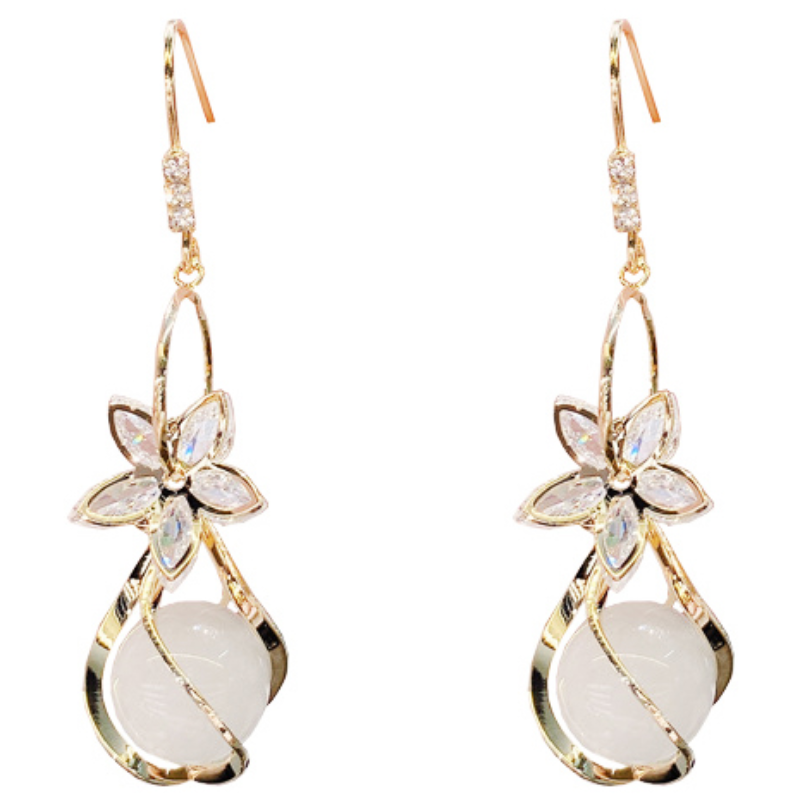 NXNA 금도금 고급감 플라워 이어링 생일선물 귀걸이 CZW-ED007 도금 66,800원