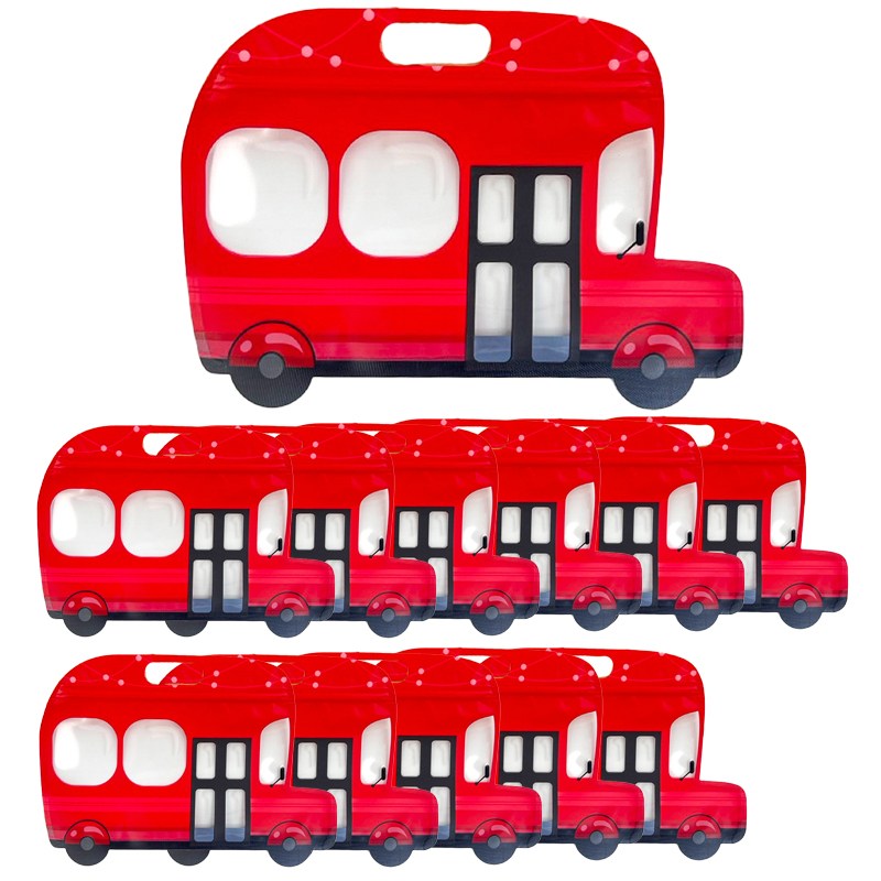 버스 자동차 구디백 지퍼백 선물 포장, 12개, 빨강 6,900원