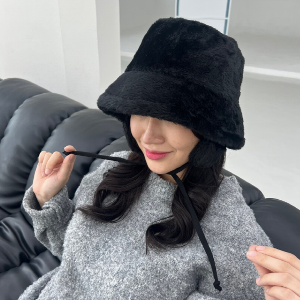 디베일 페이크 퍼 버킷햇 귀달이 벙거지 귀마개 겨울 스키장 방한 모자 23,000원