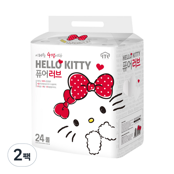 헬로키티 퓨어러브 4겹 롤화장지 25m 71,900원