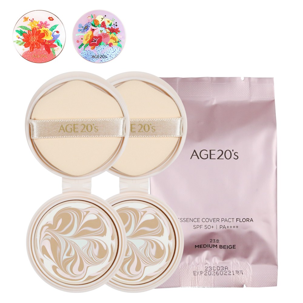 AGE20'S 에이지20s 에센스 커버 팩트 플로라 에디션 홈쇼핑 구성 리필 200% 19,290원