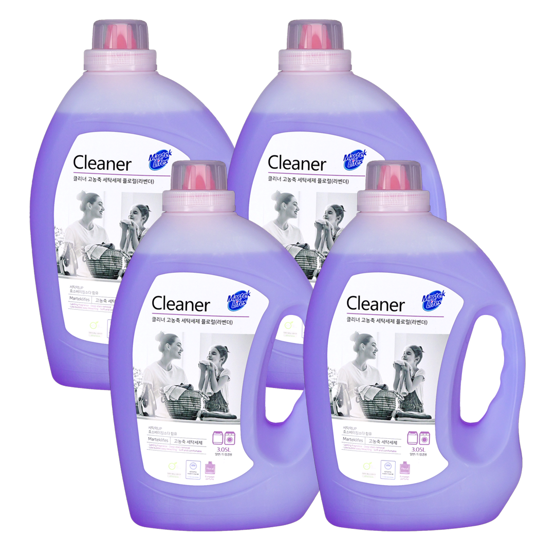 마텍라이프 대용량 고농축 세탁세제 라벤더 파워워시액체세제 액상세제 본품, 4개, 3.05L 23,000원