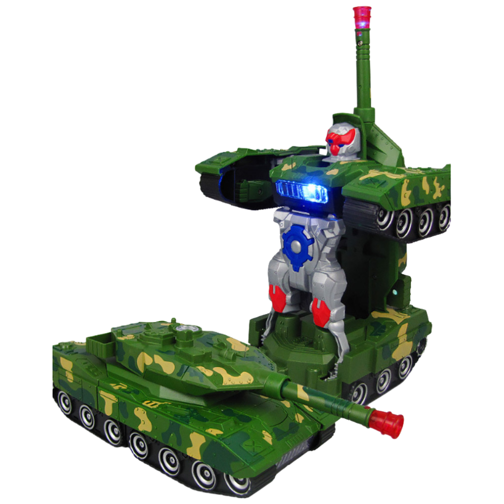 LED 밀리터리 탱크 변신 로봇 장난감, 변신 탱크 로봇, 1개 8,400원
