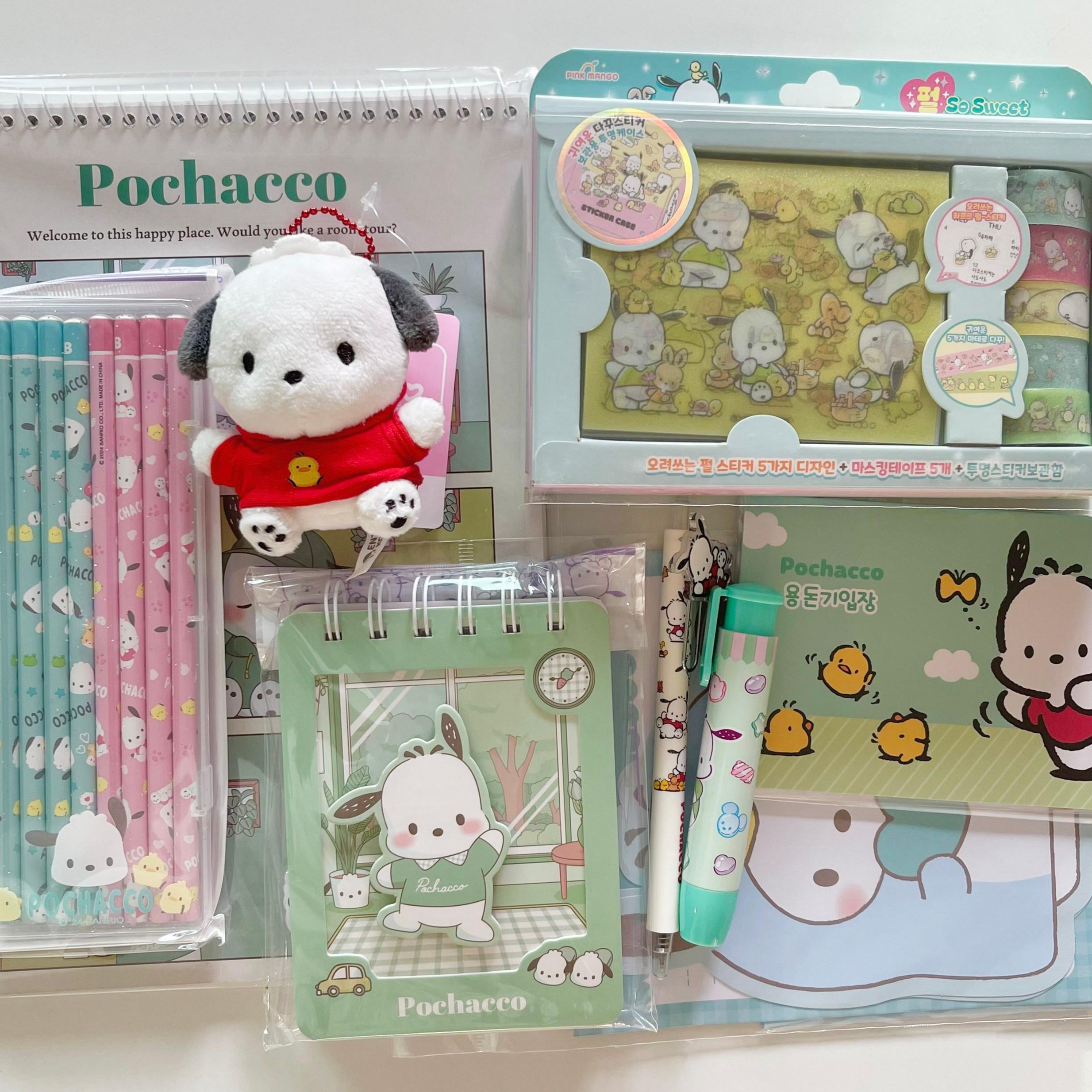 오후꽃 산리오 포차코 문구 선물 세트 학용품 키링 인형, 1개, 포차코세트 38,800원