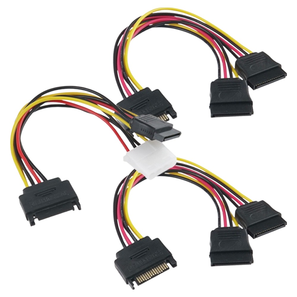 컴스 SATA 15Pin 전원 확장 Y 케이블 IDE + F x 2 to M 2p 세트 CP125 4,430원