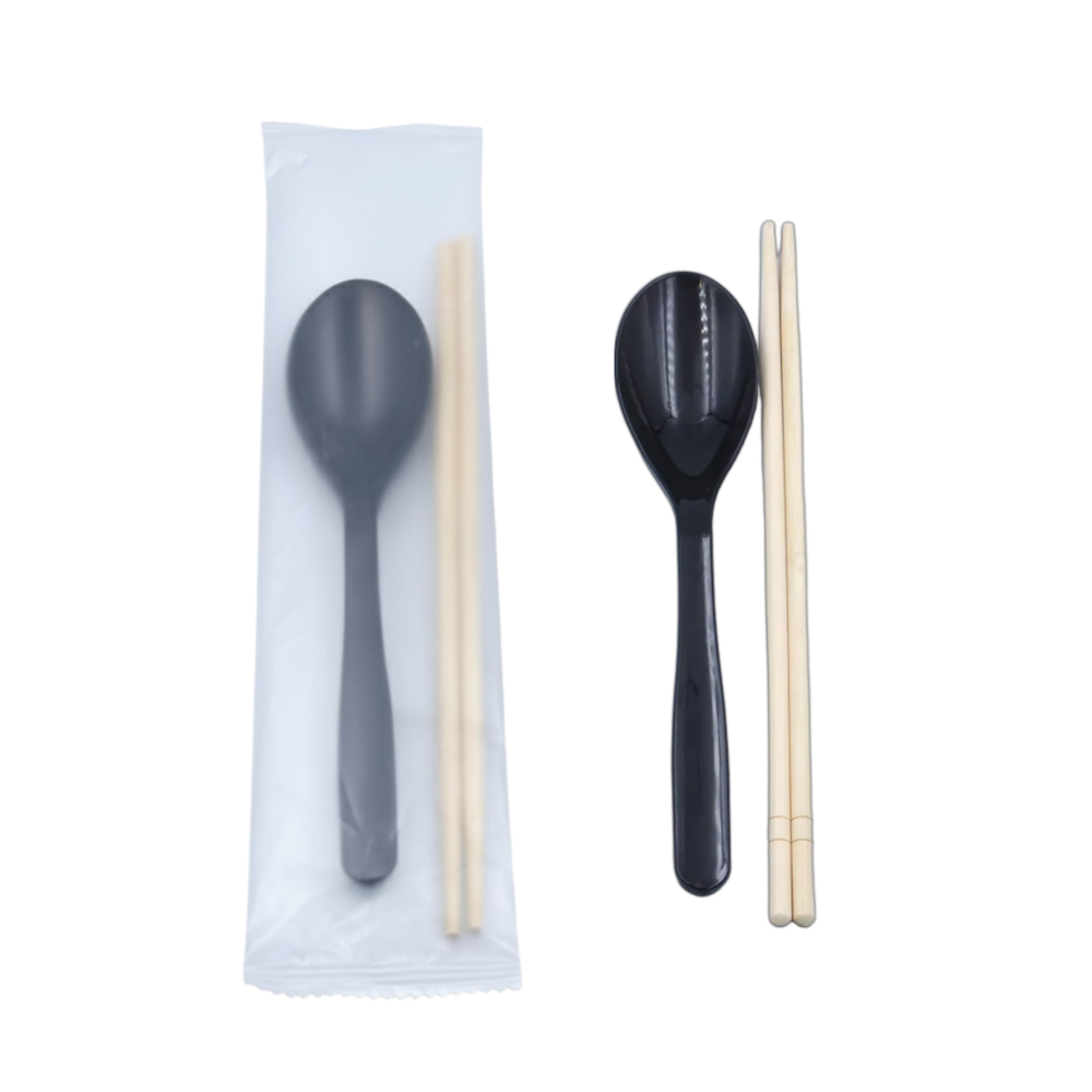 일회용 숟가락 젓가락 수저세트 (무지 검정) 29,000원