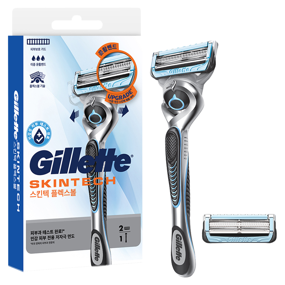 질레트 정품 스킨텍 매뉴얼 면도기 핸들 + 여분날 2p 13,650원