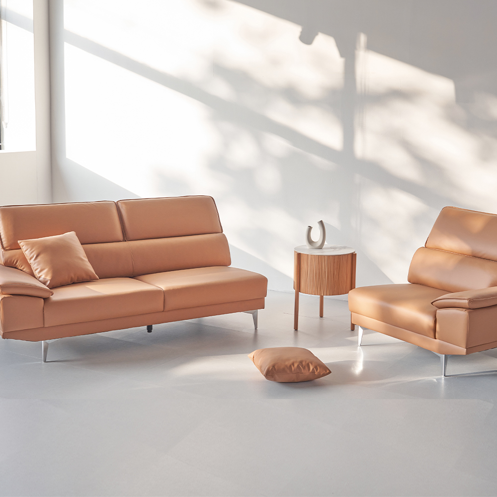 도모 로안 무빙헤드 천연 소가죽 4인용 소파 + 쿠션 2p 방문설치 529,000원