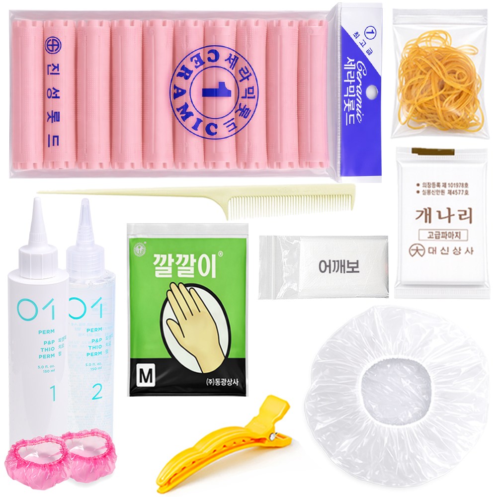 오라이브 앞머리펌 셀프 파마 세트 롯드 1호, 1세트, 혼합 10,500원