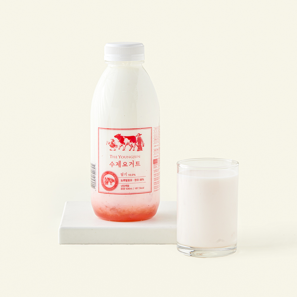 [로켓프레시] 영준목장 수제 요거트 딸기, 500ml, 1개입, 1개 5,900원