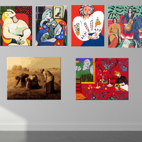 모모픽스페인팅 diy 유화그리기 모네 클림트 고흐 피카소 앙리 마티스 세계 명작 명화 인물 그림 40x50 아크릴 유화 물감 붓 세트 14,900원