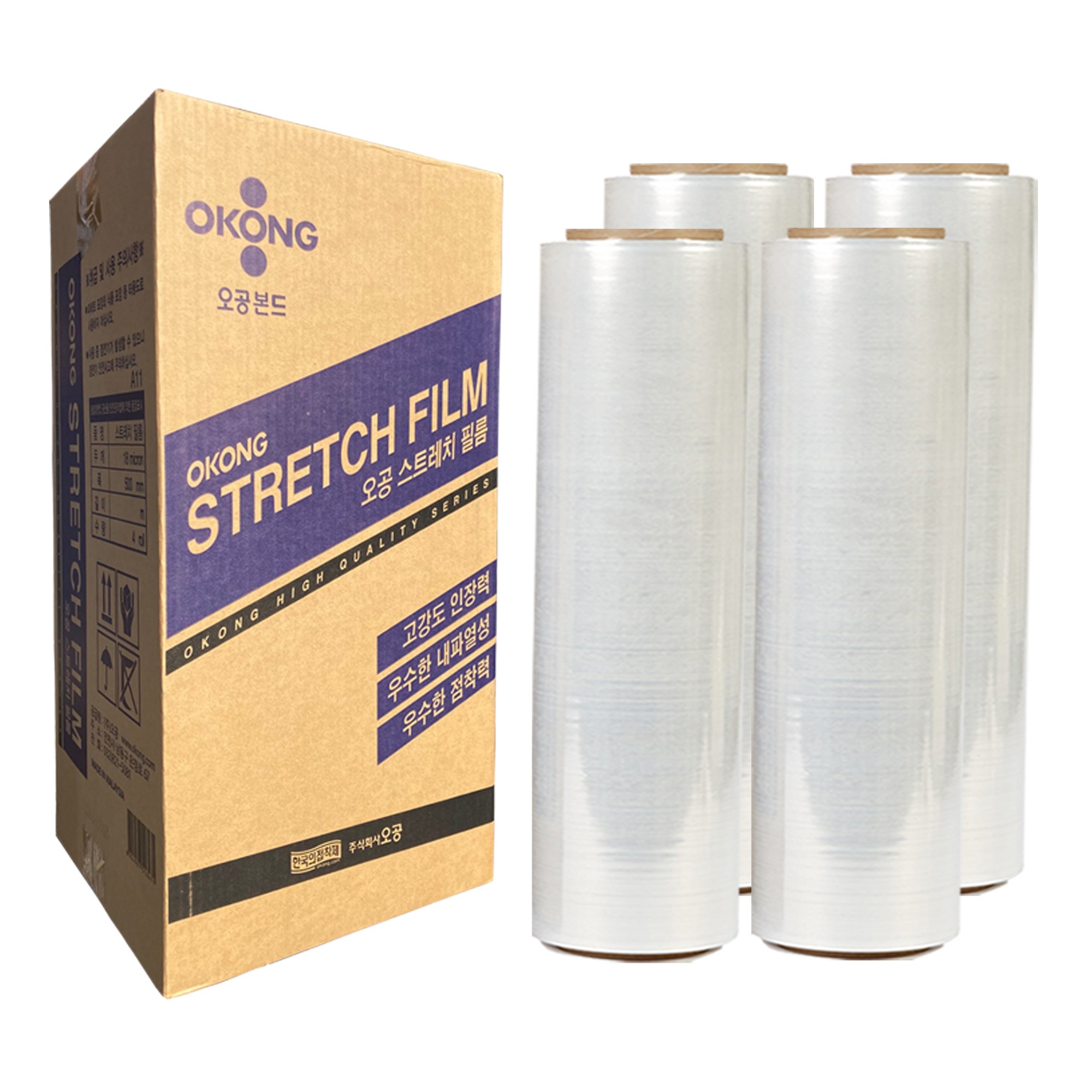 [유니스몰/정품 정규격보장] 오공 스트레치필름 공업용랩 4롤 1박스 (12스마트 15 18 20 25 30MIC) 52,300원
