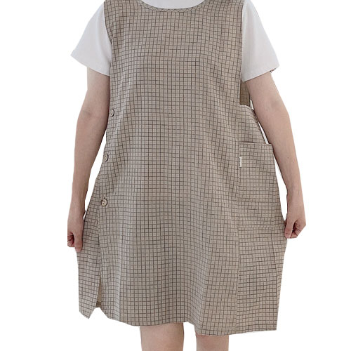 데코나인 베이직 체크 앞치마 15,400원