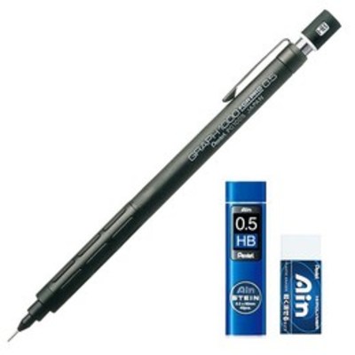 펜텔 그래프 1000 FOR PRO 샤프 PG1005 + AIN 샤프심 HB + AIN 지우개 세트 21,330원