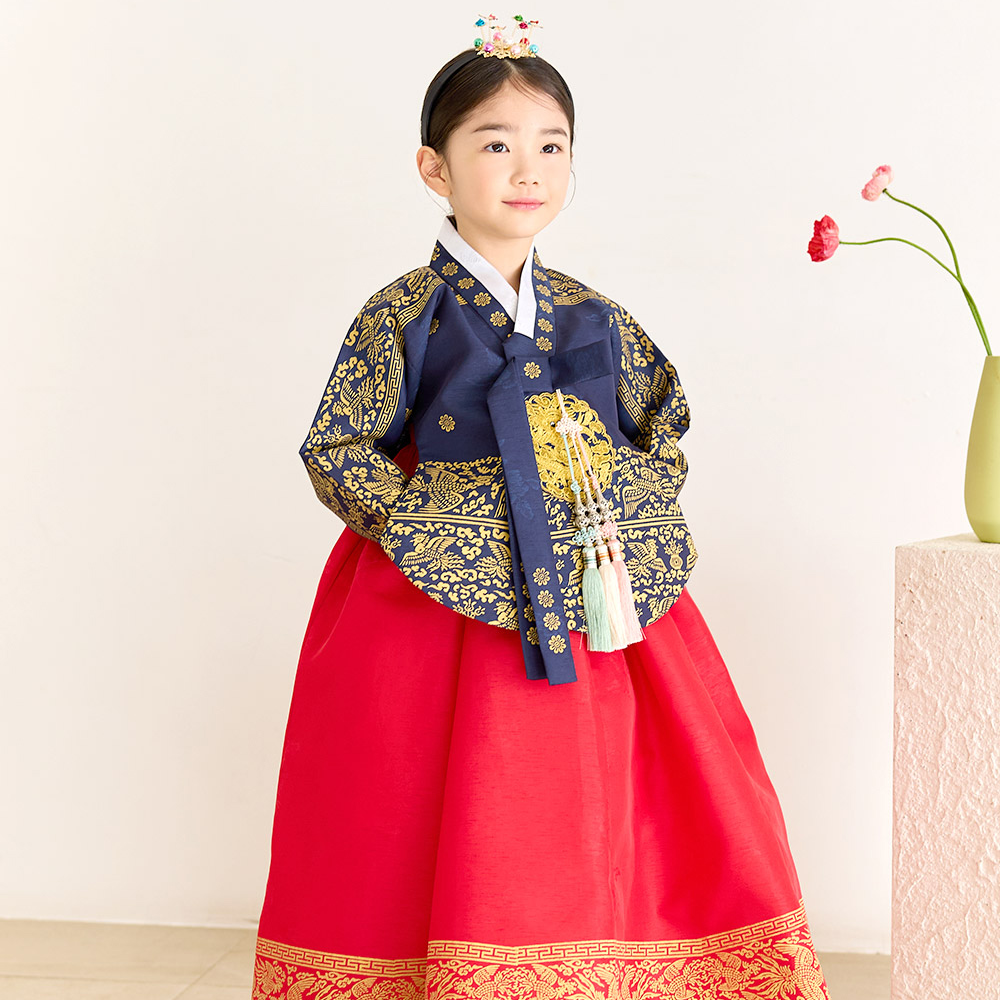 키즈톡톡 세영당의 여아 한복 (1-15호) 주니어 어린이 13세 중전 마마 세트 당의 금박 전통 명절 행사 추석 설 국악 대회 70,000원