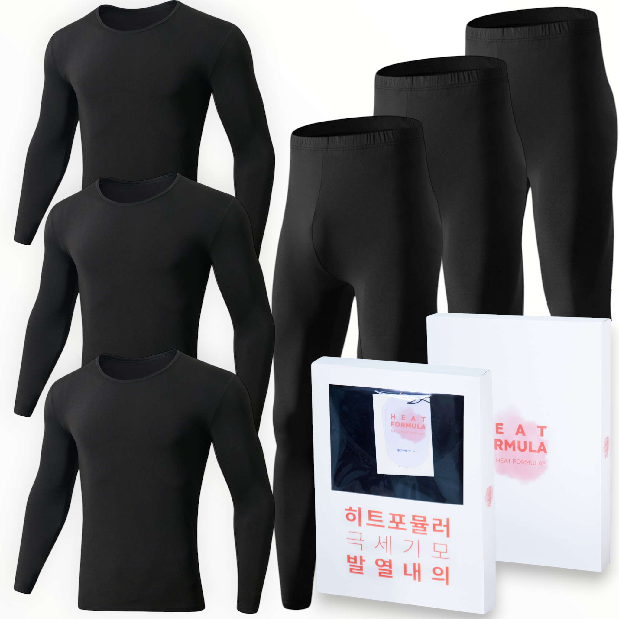 [3장] macci 히트포뮬러 초극세 기모 발열 내복 세트 (정품) 39,970원