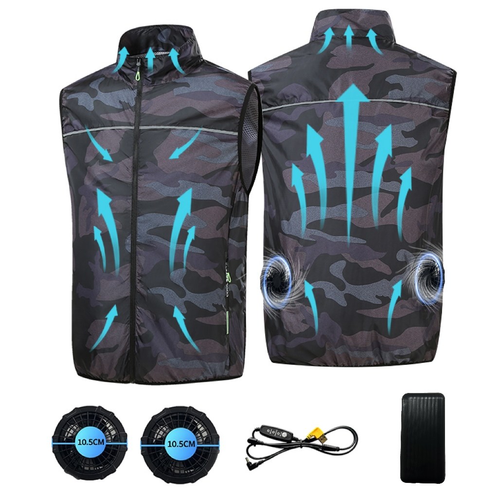 ZHZ 에어 쿨조끼 선풍기 조끼+20000mAh 보조 배터리 얼음조끼 남녀공용 낚시 등산 현장작업 K-2-29 56,900원