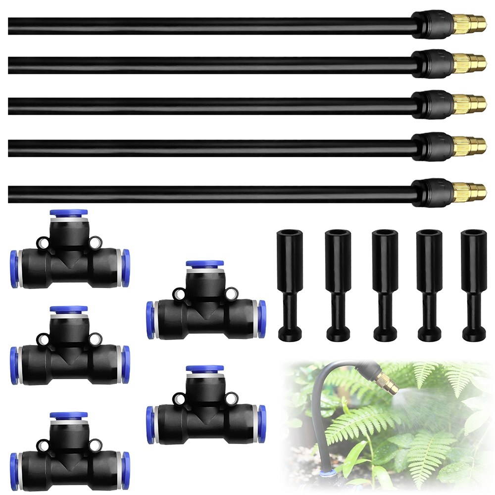 5개 구리 정원 관수 노즐, 5개 안개 분사 링 조절기 20cm (T형 연결부 5개 포함), 조절 가능한 구리 관수 노즐 (관수, 온실, 잔디용) 13,690원