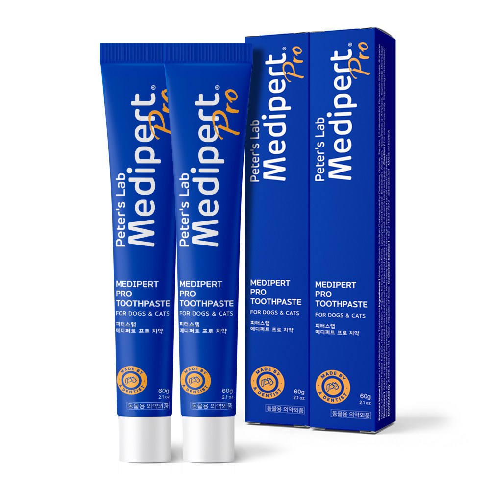 피터스랩 메디퍼트 강아지 고양이 치약 6중효소 치석 입냄새 제거, 2개, 60g 35,300원
