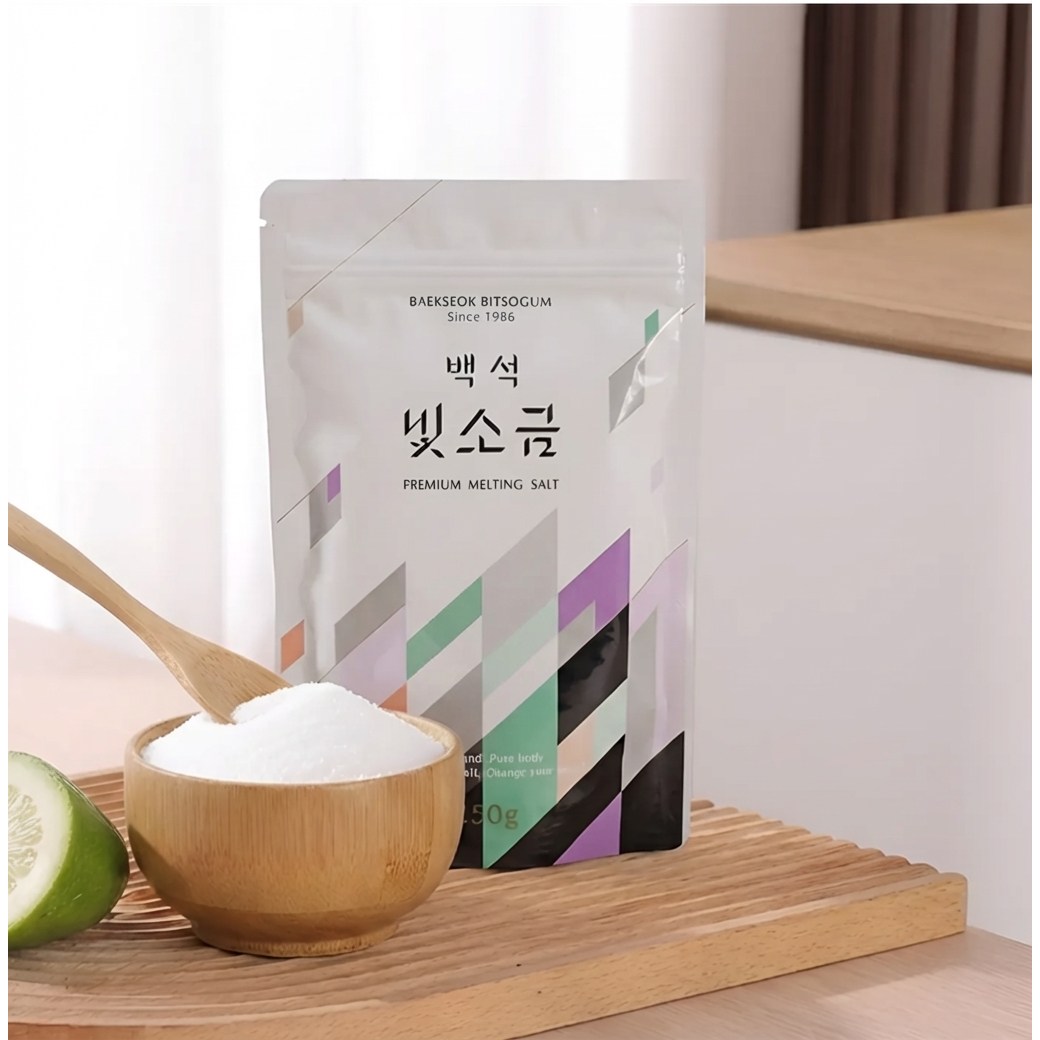소금상담소 백석 용융 고급 빛소금 가는 융용 깨끗한소금, 250g, 2개 24,000원