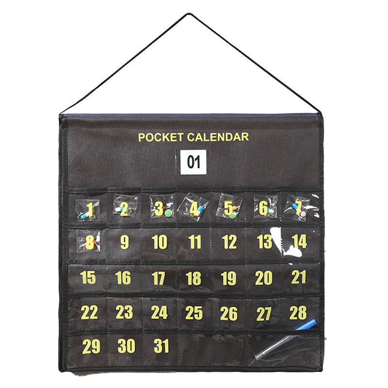 NY STYLE 걸이형 PVC 포켓 월간 달력 용돈 관리 수납 파우치 9,810원
