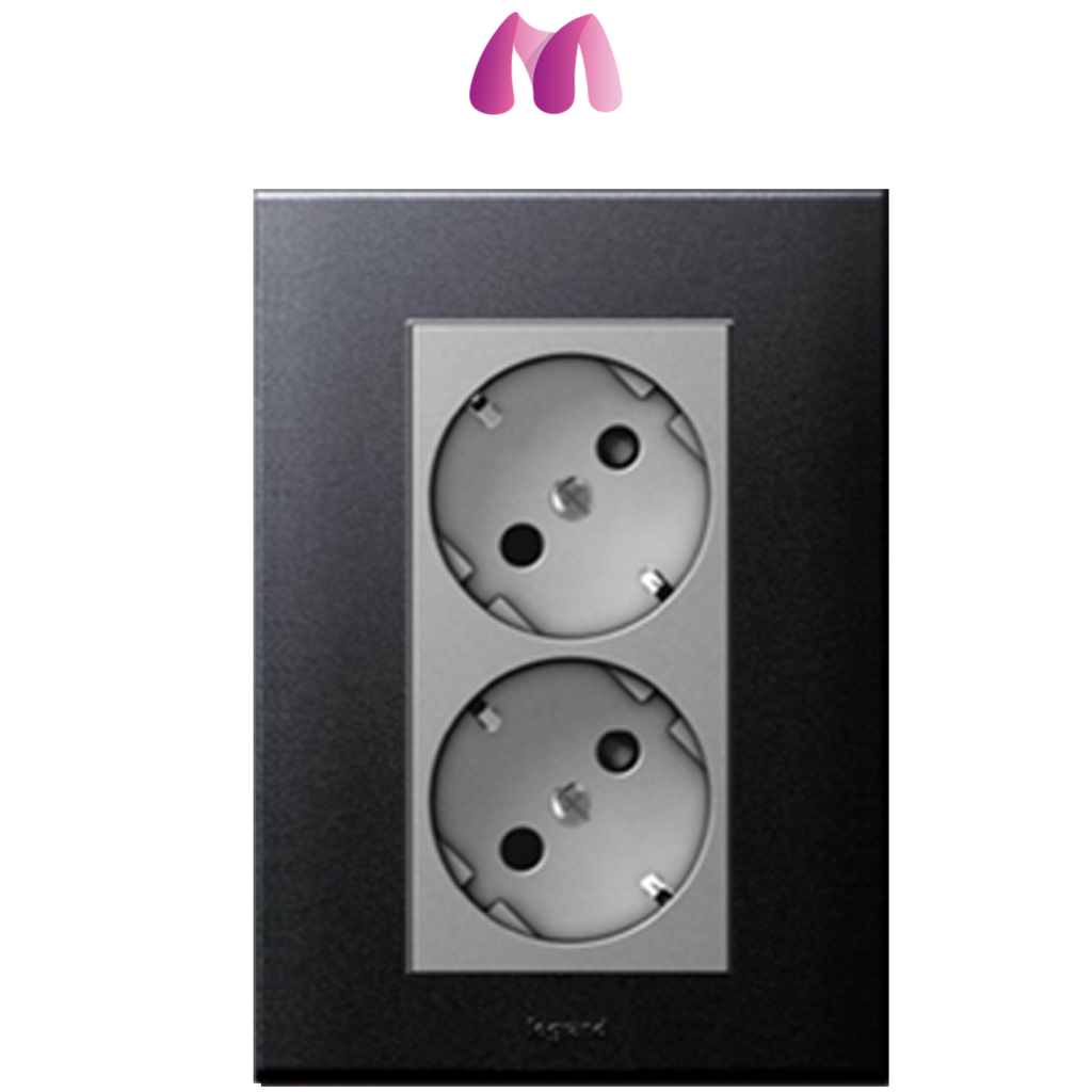 머슬전기 르그랑 아테오 국내용 2구 콘센트 그라파이트 34,900원