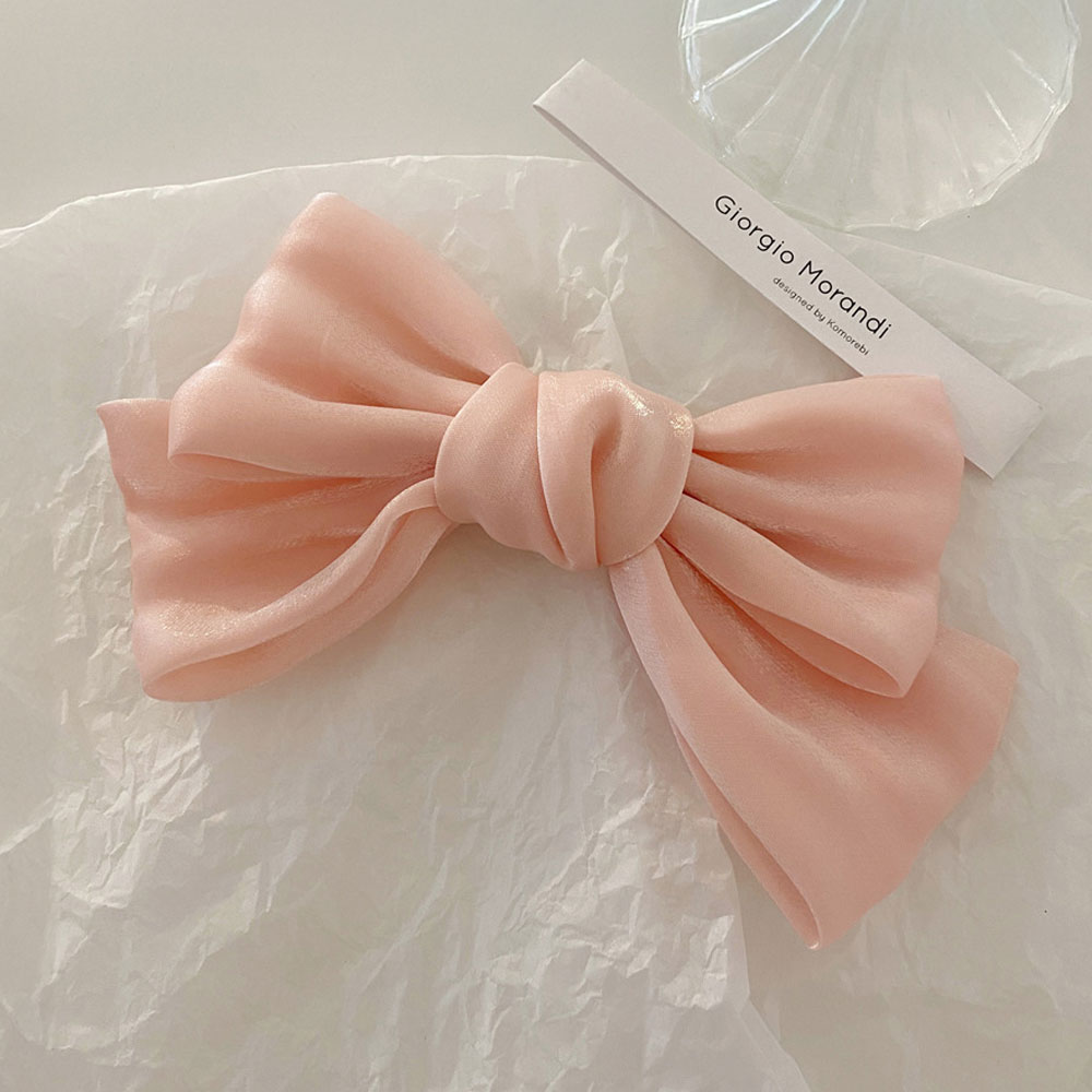 [HANNAL] 왕리본 실키 새틴 리본자동핀 6,900원