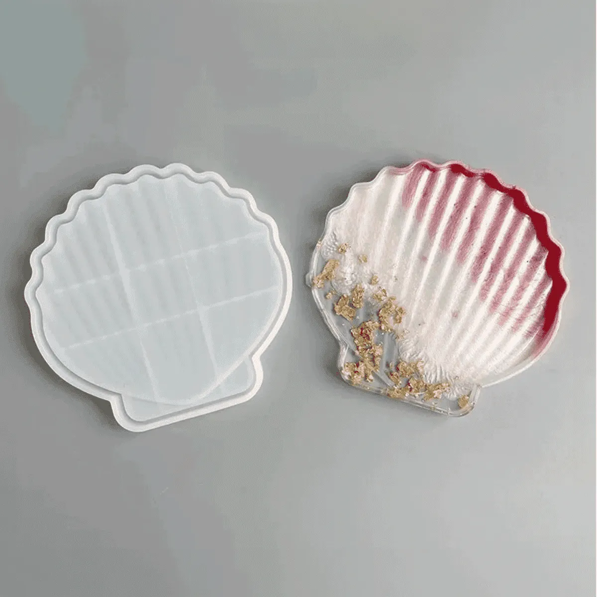 실리콘몰드 레진몰드 해산물 티코스터 컵받침 몰드 다슬기 소라 불가사리 조개, 조개(E6) 3,900원
