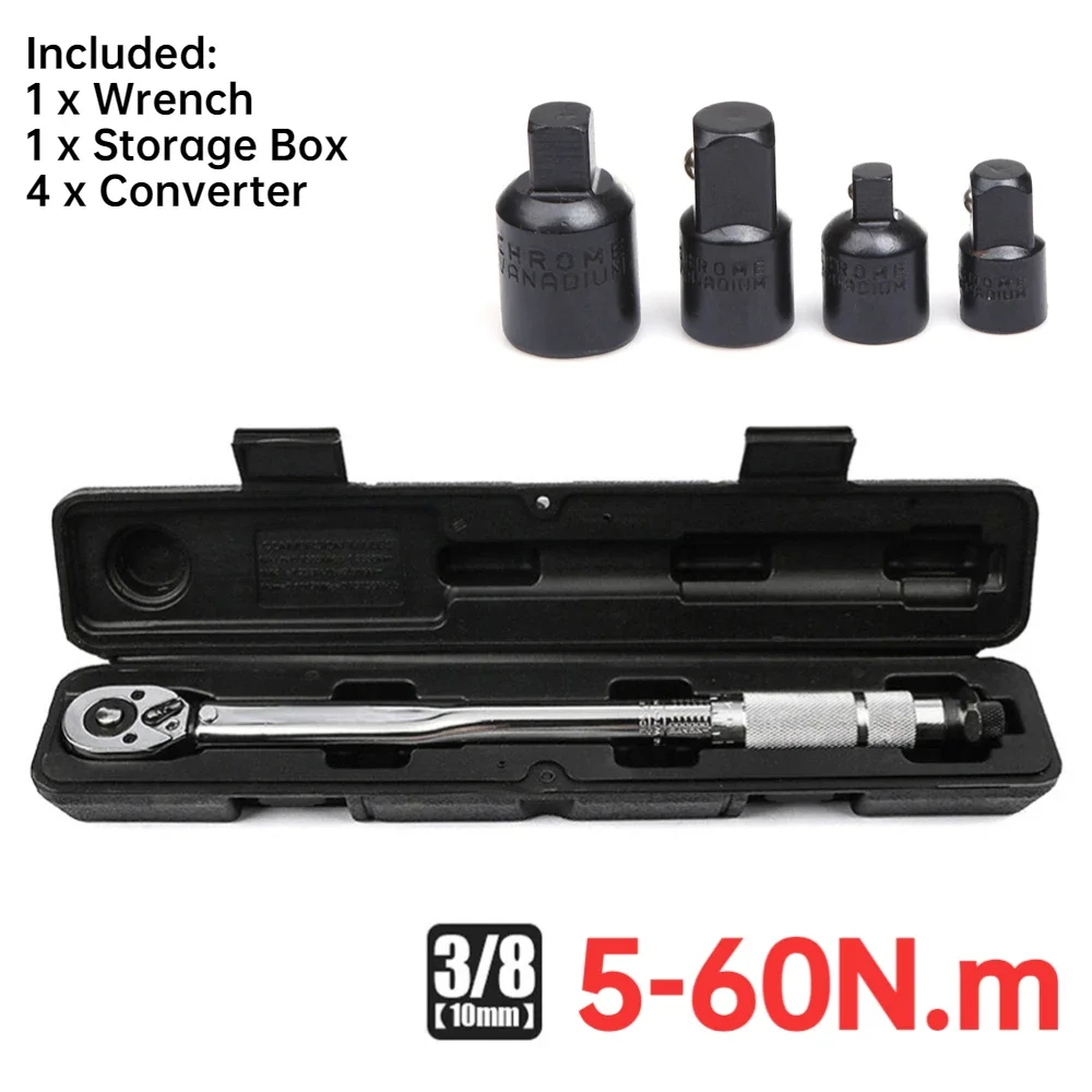 가역 래칫 키 스퀘어 드라이브 스패너 정밀 프리셋 자동차 수리 도구 3/8 인치 5-60N.m 토크 렌치 33,810원