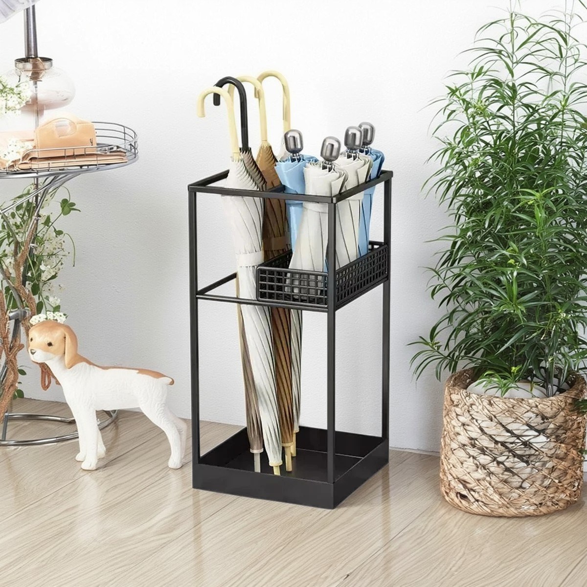 피라모니 철제 인테리어 우산꽂이, 블랙, 1개 24,800원