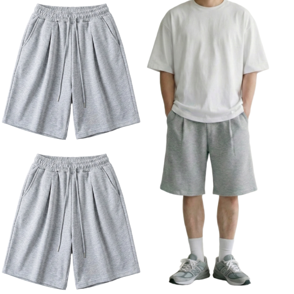 하트플로우 1+1 와이드 핀턱 버뮤다 트레이닝 팬츠 36,600원