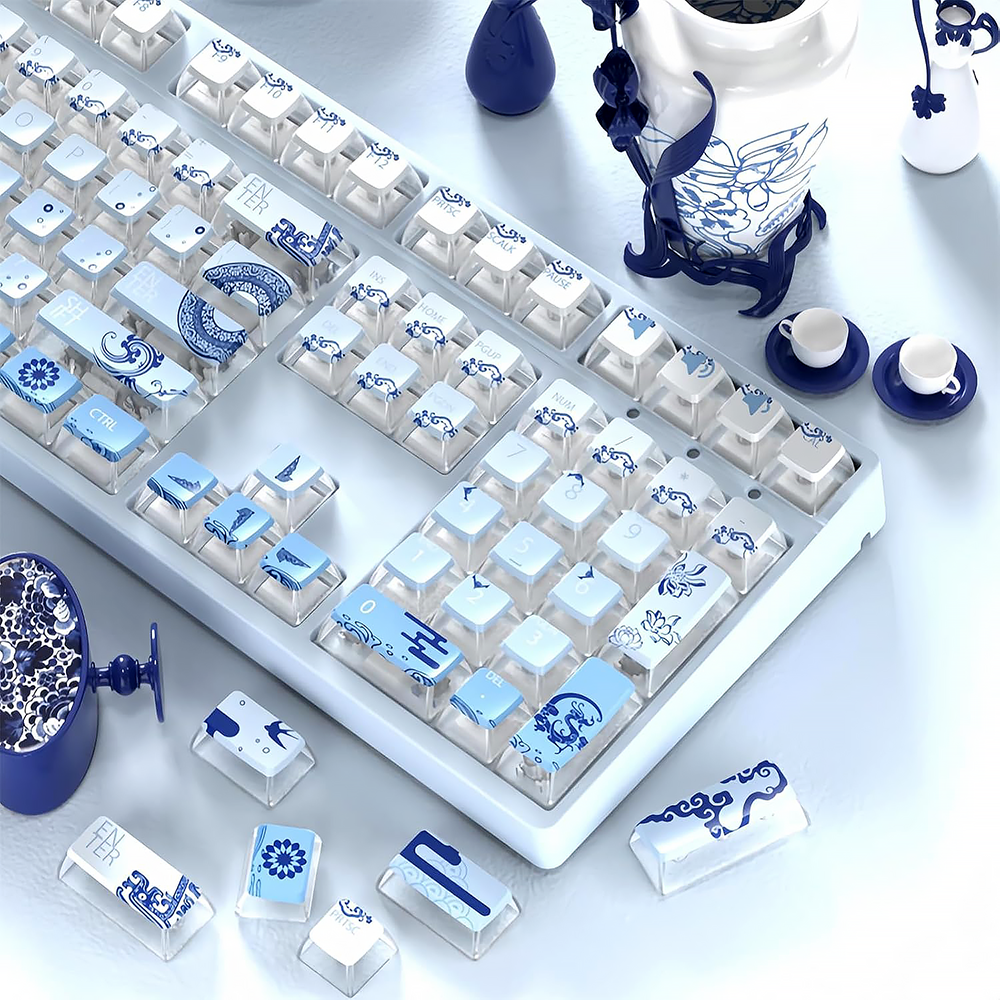 라나야 푸른 단청 키캡 4면투명 LED투과 텐키리스 풀배열 지원 29,800원