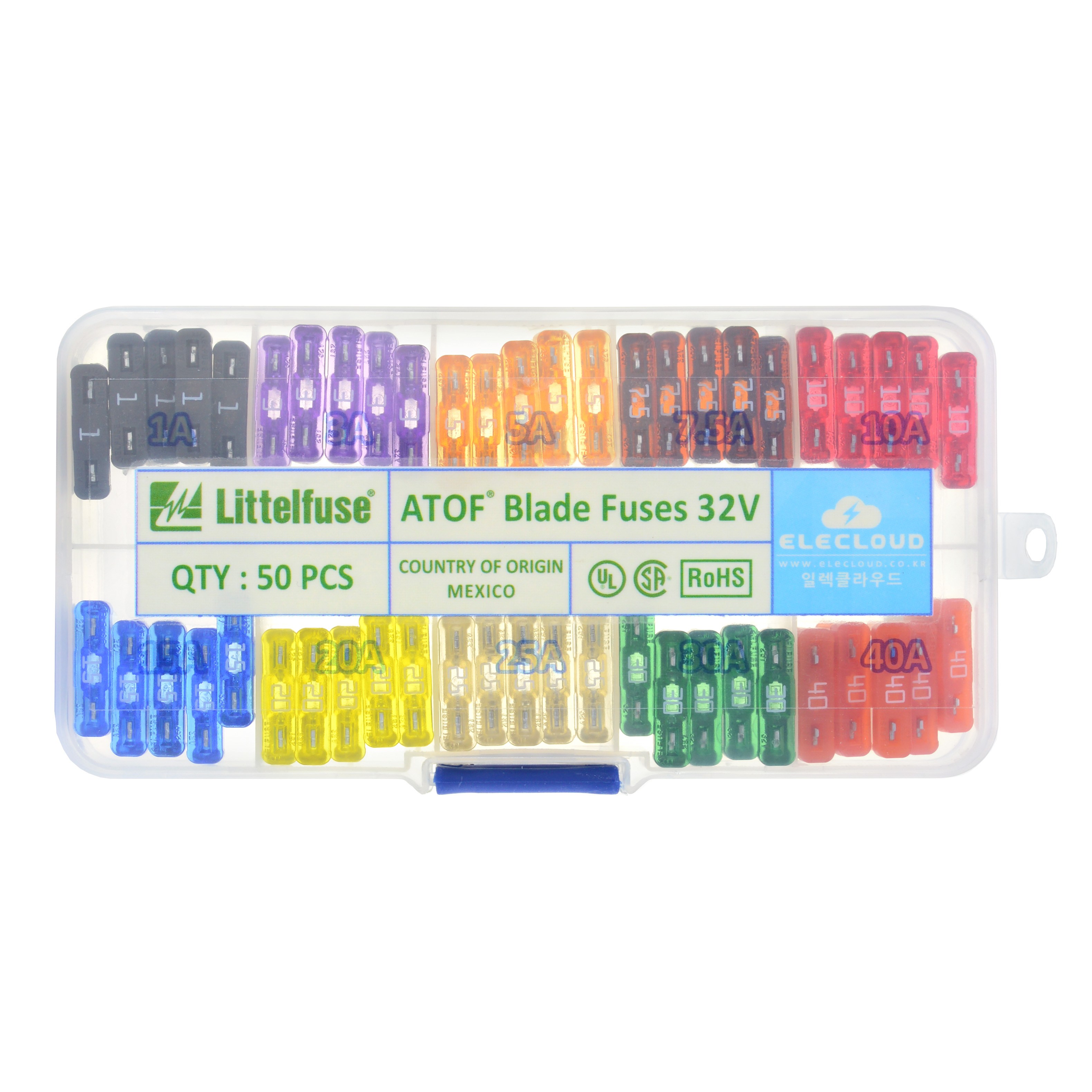 카휴즈 10종세트 자동차용 리틀휴즈 ATOF 블레이드휴즈 1A 3A 5A 7.5A 10A 15A 20A 25A 30A 40A 9,000원