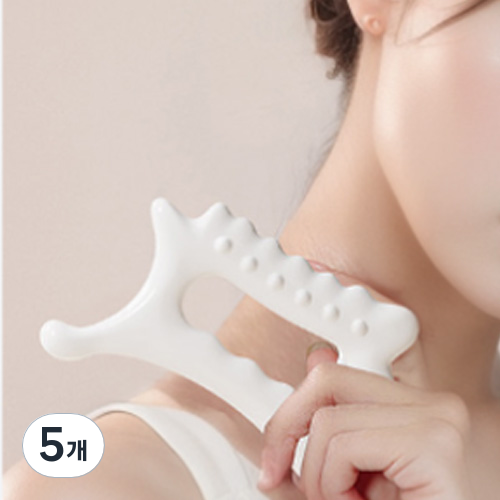 가벼운 괄사 마사지기 얼굴 바디 목주름 림프 전신 지압 경락 괄사 마사지 PMMA재질, 화이트, 5개 41,950원