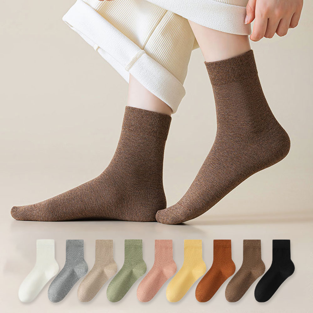 MJLP 여성 순색 압박 봄여름 양말 중목 양말 장목 양말 중목 양말 흰양말 운동 면 양말 9족 세트 24,990원